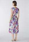 Oui Vibrant Floral Linen Blend Dress, Lilac Green