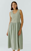 Oui A-Line Midi Dress, Green