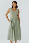 Oui A-Line Midi Dress, Green