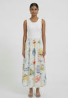 Oui Graphic Print Midi Dress, White Multi