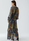 Oui Floral Print Maxi Dress, Multi Coloured