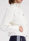 Monari Cargo Stretch Knit Jacket, White