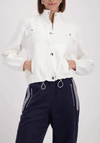 Monari Cargo Stretch Knit Jacket, White