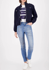 Monari Cargo Stretch Knit Jacket, Navy