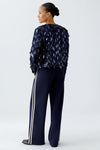 Oui Matte And Glossy Sequin Jacket, Navy