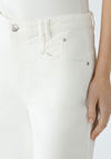 Oui High Rise Wide Leg Jeans, White