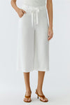 Oui High Waisted Cropped Trousers, White