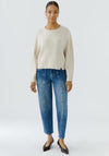 Oui Knitted Round Neck Jumper, Beige