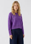 Oui Knitted Round Neck Jumper, Purple