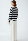 Oui Floral Intarsia Knit Jumper, Navy