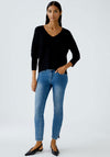Oui Freyja V Neck Jumper, Black