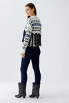 OUI Zigzag Jagged Fringe Pullover, White