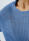 Oui Rib Knit Jumper, Blue