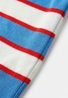Oui Cherry Print Striped Jumper, Blue Multi