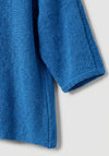 Oui Cotton-Blend Knitted Pullover, Blue