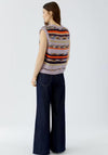 Oui Knitted Patterned Vest Top, Lilac Multi