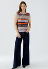 Oui Knitted Patterned Vest Top, Lilac Multi