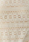 Oui Long Sleeve Lace Detail Top, Beige