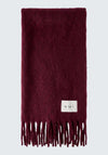 Oui Cuddly Soft Fringe Scarf, Berry Wine