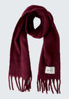 Oui Cuddly Soft Fringe Scarf, Berry Wine