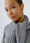 Oui Wool Blend Triangle Scarf, Grey