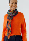 Oui Floral Patterned Scarf, Purple Multi