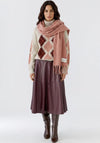 Oui Cuddly Soft Fringe Scarf, Rose Pink