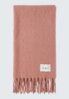 Oui Cuddly Soft Fringe Scarf, Rose Pink