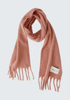 Oui Cuddly Soft Fringe Scarf, Rose Pink