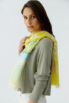 Oui Lemon Print Scarf, Yellow and Green