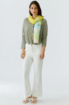 Oui Lemon Print Scarf, Yellow and Green