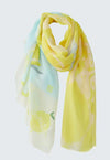 Oui Lemon Print Scarf, Yellow and Green