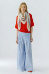 Oui Tropical Print Sheer Scarf, Cream Multi