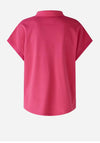 Oui Linen Cotton Polo Top, Pink
