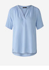 Oui V Neck Top, Light Blue