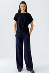 Oui Glitter Knot Tie T-Shirt, Navy