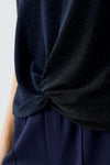 Oui Glitter Knot Tie T-Shirt, Navy
