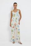 Oui Graphic Print Vest, White
