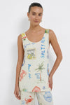 Oui Graphic Print Vest, White