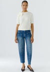 Oui Neck-Tie Detail Pullover, Cream