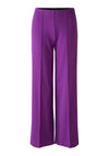 Oui Heavy Jersey Straight Leg Trousers, Purple