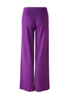 Oui Heavy Jersey Straight Leg Trousers, Purple