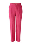 Oui Linen Tapered Trousers, Pink