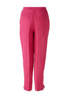 Oui Linen Tapered Trousers, Pink