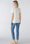 Oui Cari V Neck Top, Cloud Dancer