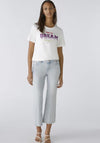 Oui Dream Tassel Cotton T-Shirt, White
