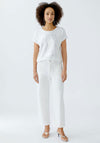 Oui Metallic Graphic Print T-Shirt, White