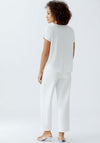Oui Metallic Graphic Print T-Shirt, White