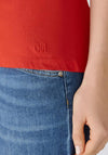 Oui Cari V Neck Top, Aura Red