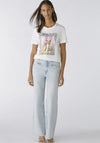 Oui Lets Go Graphic Print T-Shirt, White